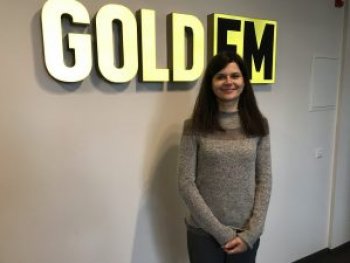 Lietuvos aklųjų bibliotekos direktorė Inga Davidonienė radijo stoties GOLD FM laidoje „Aklas...