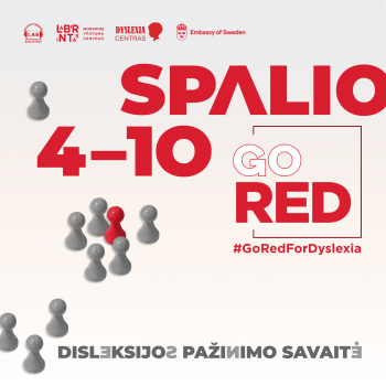 Raudona spalva – ne tik klaidoms ryškinti: spalio 4–10 dienomis vyksta tarptautinė disleksijos...